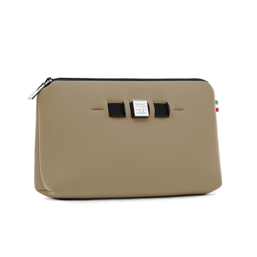 Medium travel pouch* TOFFEE MET/METALLIC CAPPUCCINO