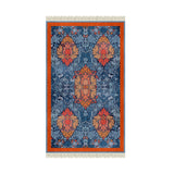 Large Poly-carpet Arancio azzurro/orange lightblue*