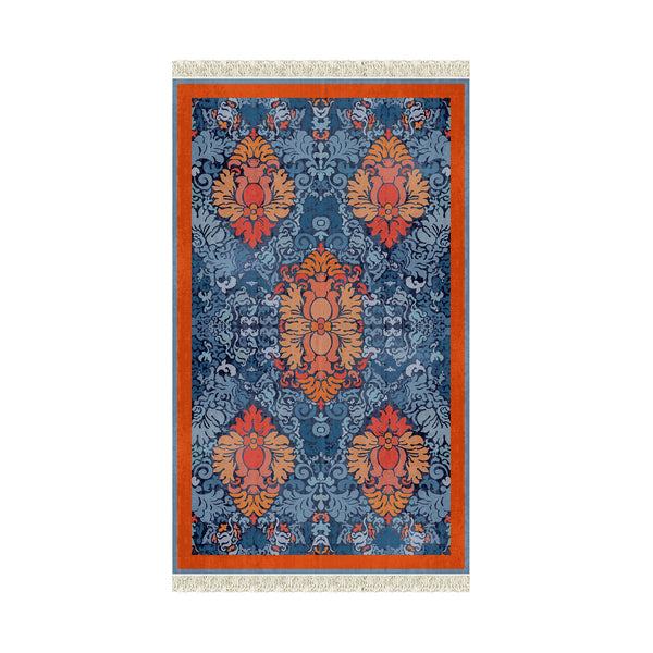 Large Poly-carpet Arancio azzurro/orange lightblue*