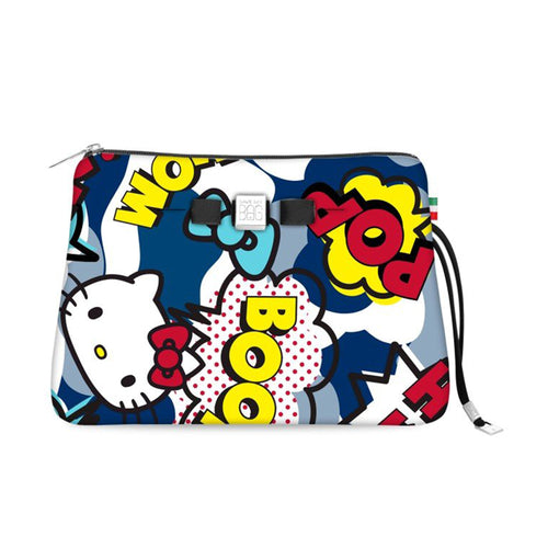 Travel Pouch Large* Hello Kitty Comic Blue